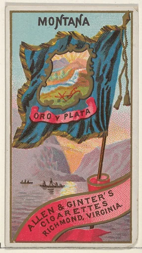 Montana, from Flags of the States and Territories (N11) for Allen & Ginter Cigarettes Brands