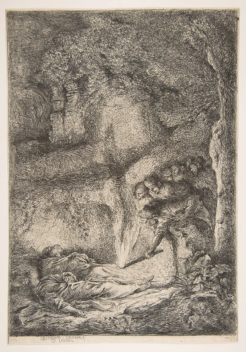 Finding of the bodies of Saints Peter and Paul — Giovanni Benedetto Castiglione (Il Grechetto)