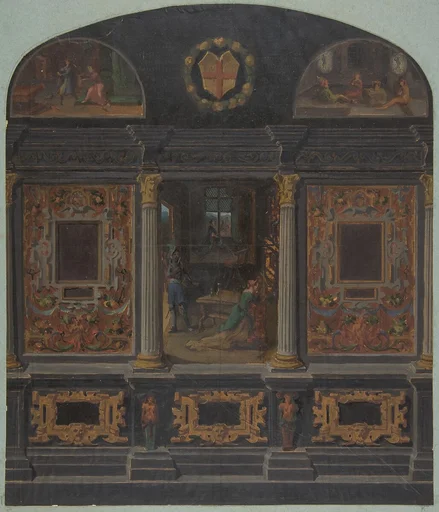 Design for painted wall decoration in the Château de Lude, Sarthe