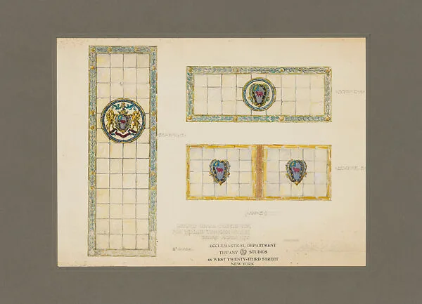 Designs for windows — Louis C. Tiffany|Tiffany Studios