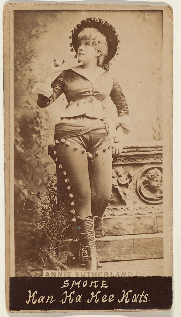 Annie Sutherland, from the Actresses series (N675), promoting Kan Ka Kee Kats — Unknown