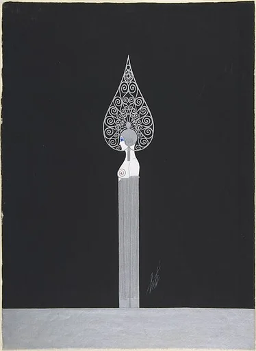 Design for Silver "Porteuse" of "Deuxième Voile" for "Les Mariages," George White's Scandals