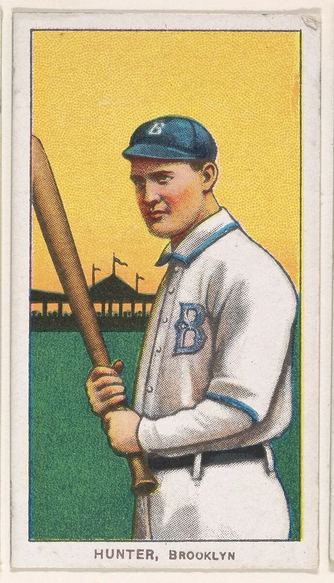 Hunter, Brooklyn, National League, from the White Border series (T206) for the American Tobacco Company — American Tobacco Company