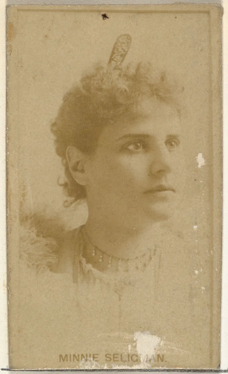 Minnie Seligman, from the Actors and Actresses series (N145-8) issued by Duke Sons & Co. to promote Duke Cigarettes — W. Duke, Sons & Co.|American Tobacco Company