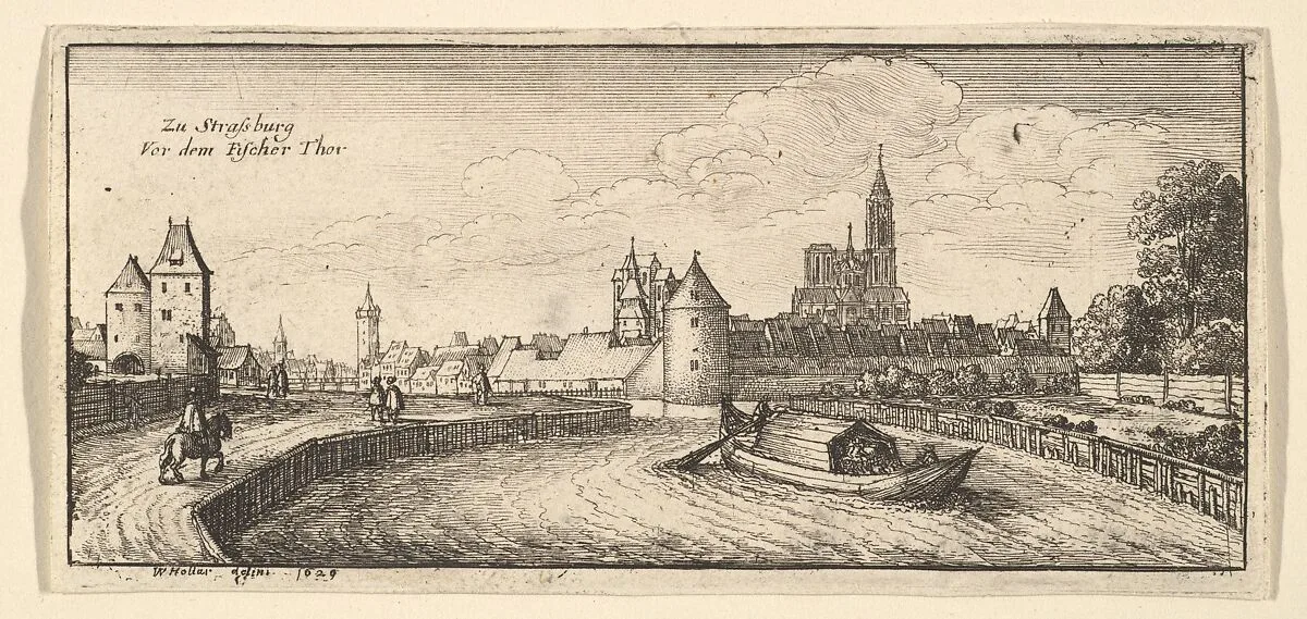 Strasbourg, from "German Views" — Wenceslaus Hollar