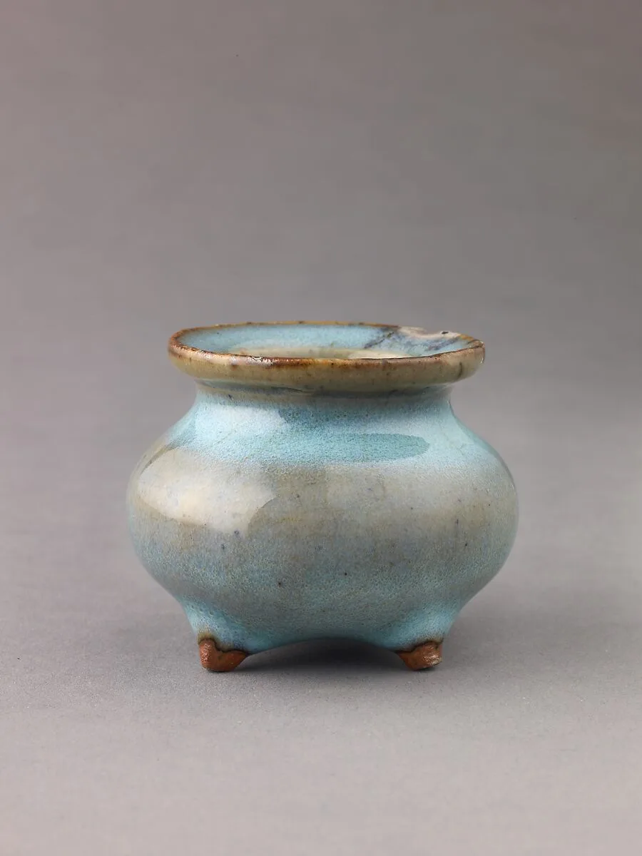 Miniature incense burner, Jun ware — Chinese