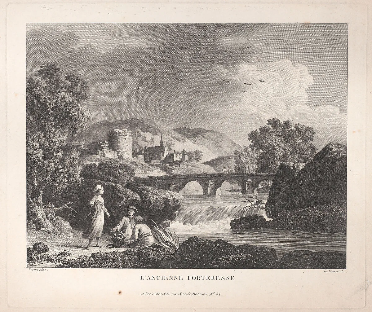 The Old Fortress — Joseph Vernet|Jean Jacques Le Veau
