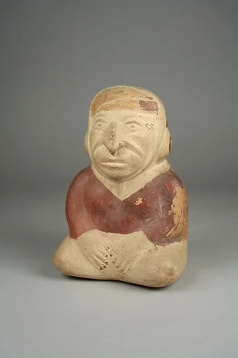 Stirrup Spout Bottle with Figure