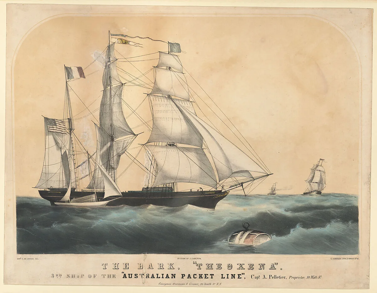 The Bark "Theoxena" — John Cameron|Charles Currier|Latour