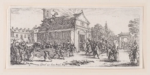 Dévastation d'un Monastère (Devastation of a Monastery), from Les Petites Misères de la Guerre (The Little Miseries of War), plate 3