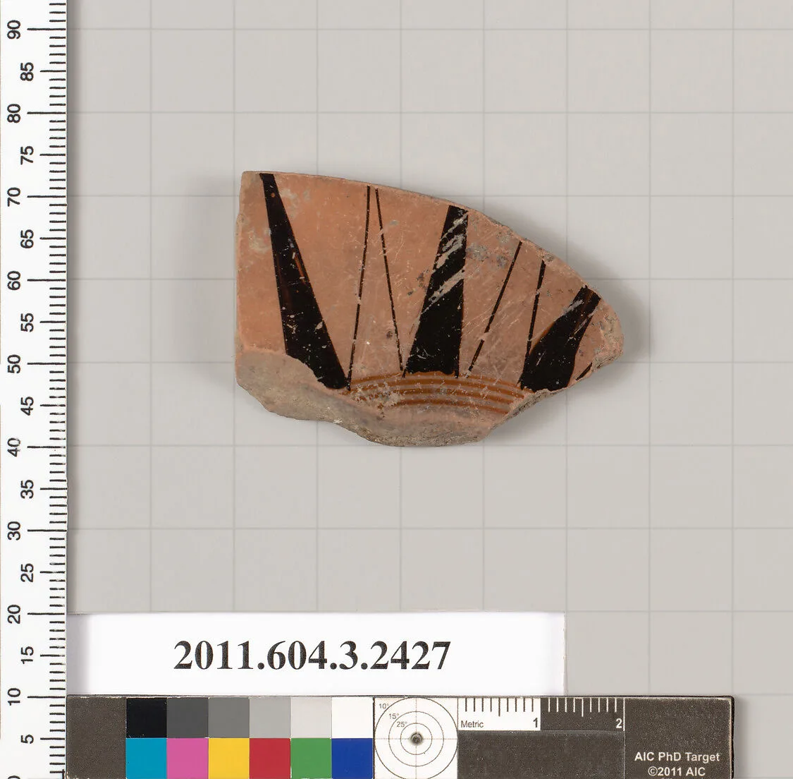 Terracotta fragment of a kylix: eye-cup (drinking cup) — Unknown