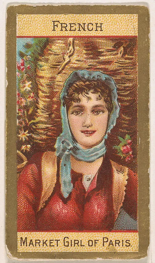 French, Market Girl of Paris, from Types of Nationalities (N240) issued by Kinney Bros. — Kinney Brothers Tobacco Company