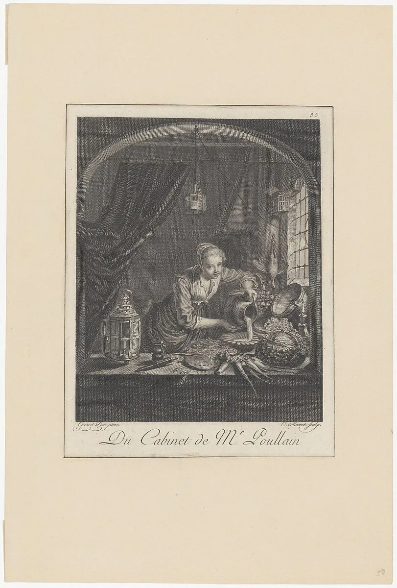 Milkmaid after the painting of G.Dou in the Cabinet of Mr. Poullain — Gerrit Dou|Charles François Adrien Macret