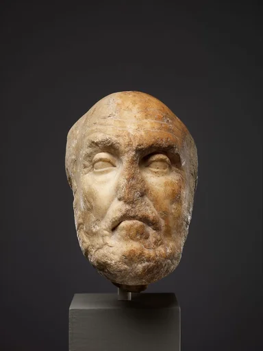 Marble portrait head of the philosopher Chrysippos