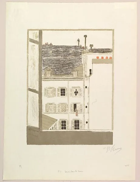 Houses in the Courtyard, from the series "Some Aspects of Parisian Life" — Pierre Bonnard