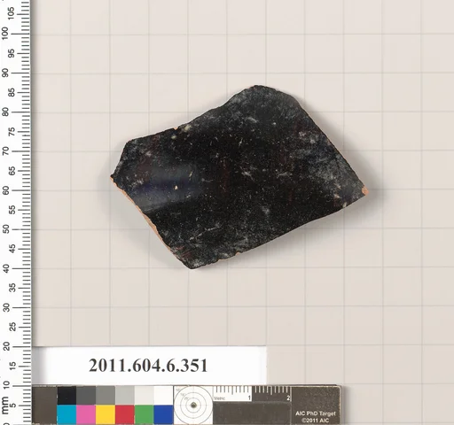Terracotta fragment of a closed shape