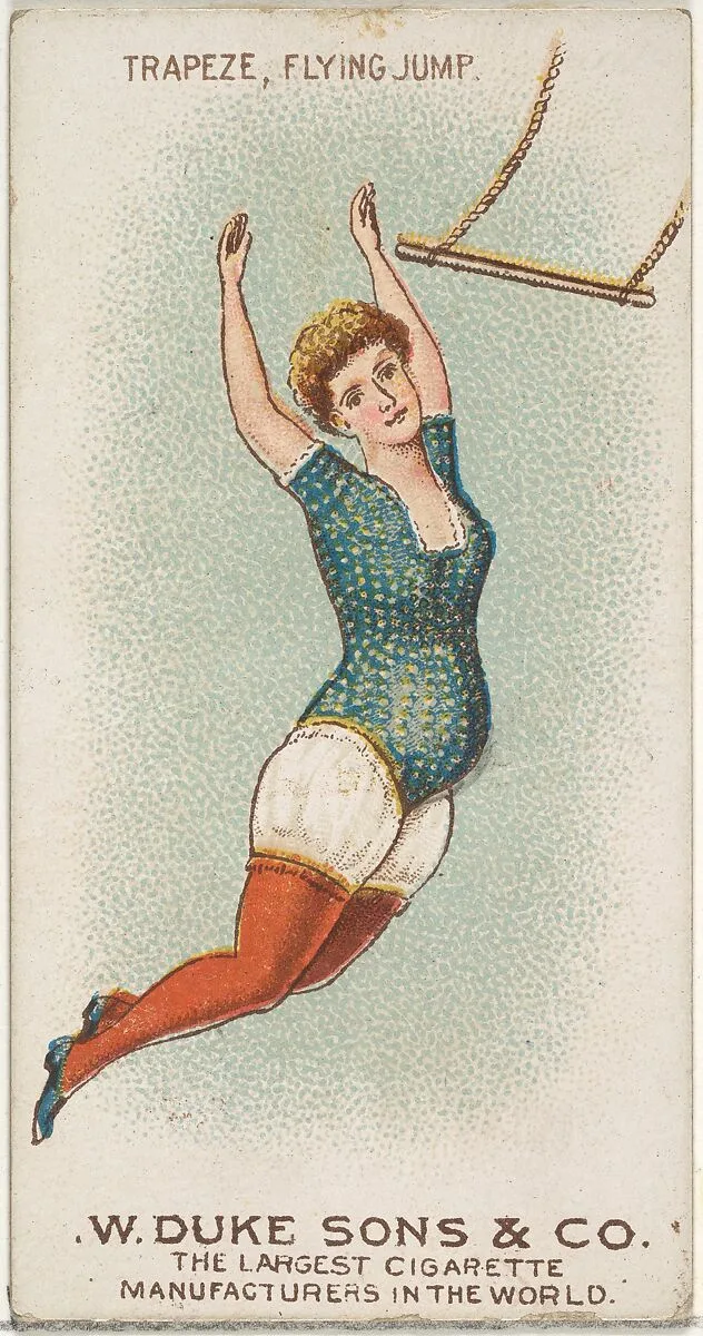 Trapeze, Flying Jump, from the Gymnastic Exercises series (N77) for Duke brand cigarettes — W. Duke, Sons & Co.