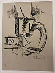 Still Life with Glass and Spoon — Vincenc Beneš