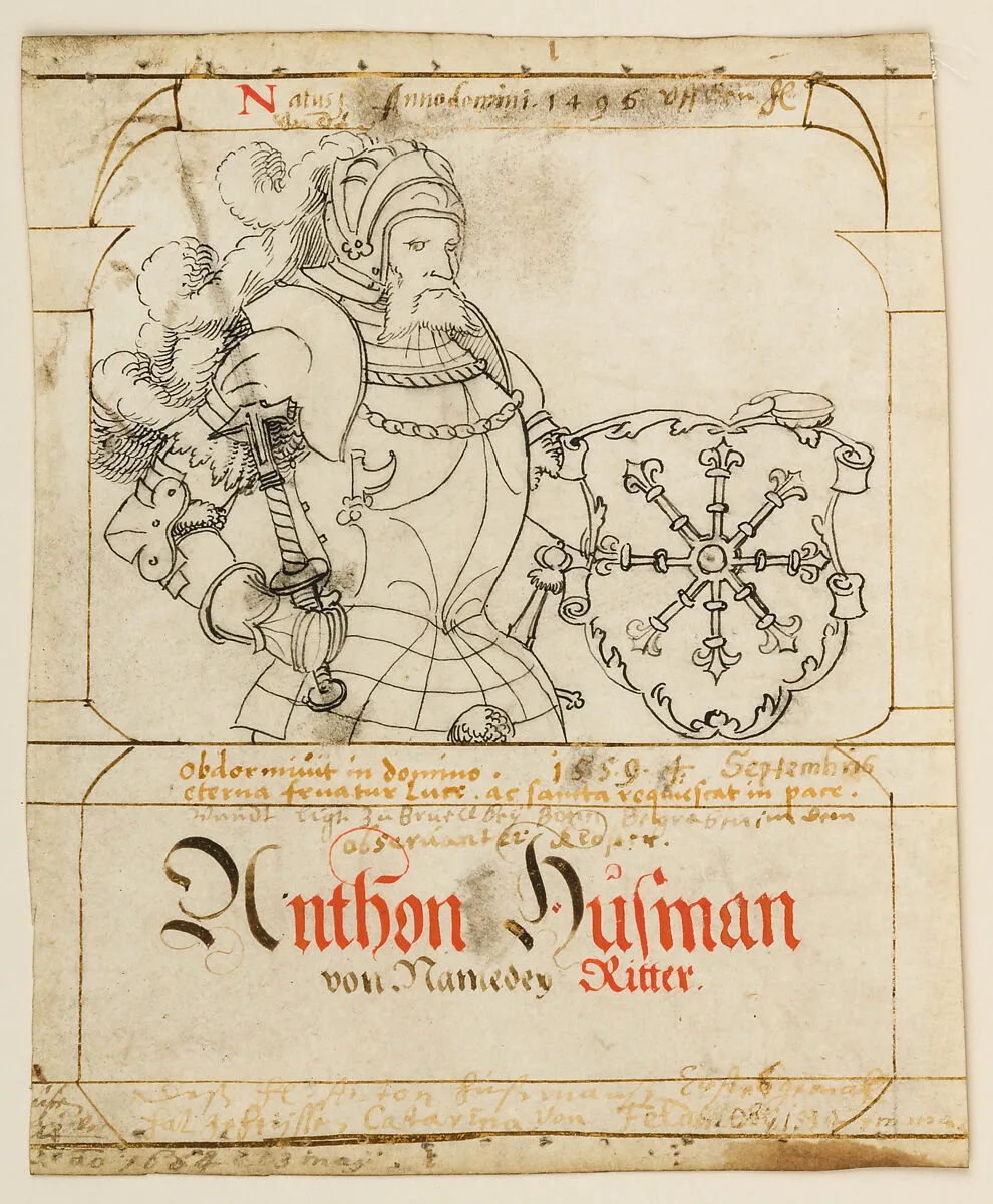 Drawing of Sir Anthony Hausman of Namedey — Unknown
