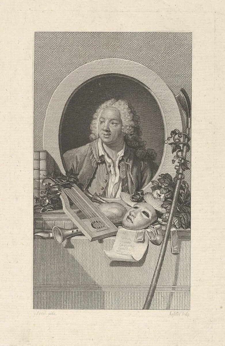 J.B. Rousseau, after Aved — Jacques André Joseph Aved|Jean Louis Anselin