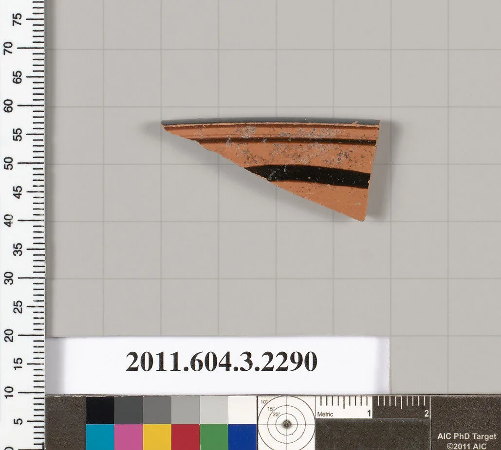 Terracotta rim fragment of a kylix: eye-cup (drinking cup) — Unknown