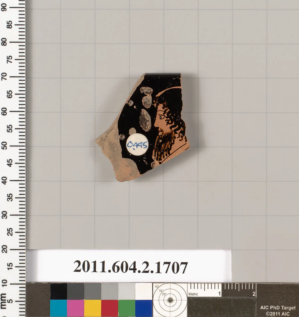Terracotta rim fragment of a skyphos (deep drinking cup) — Unknown