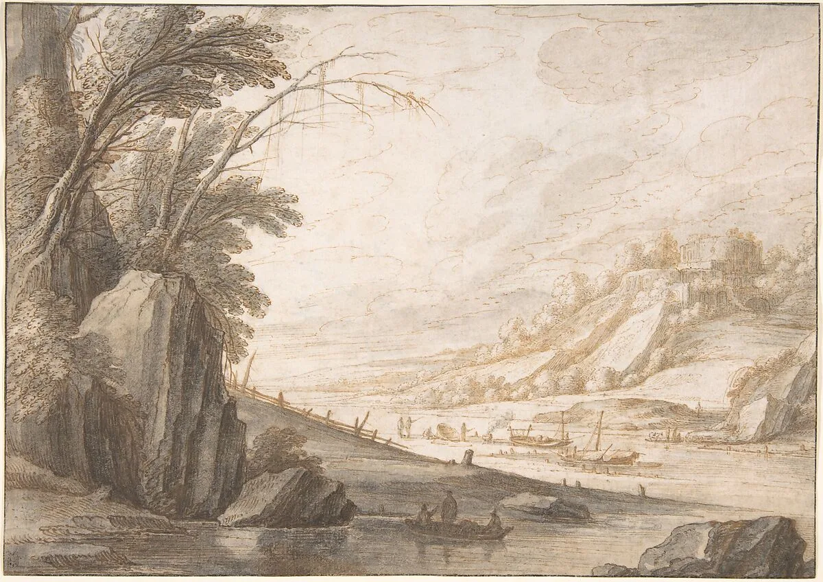 Landscape with Fishermen — Maerten de Cock