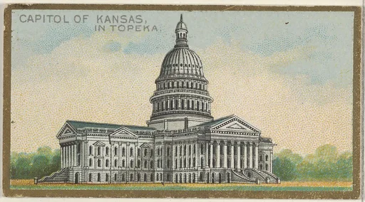 Capitol of Kansas in Topeka, from the General Government and State Capitol Buildings series (N14) for Allen & Ginter Cigarettes Brands