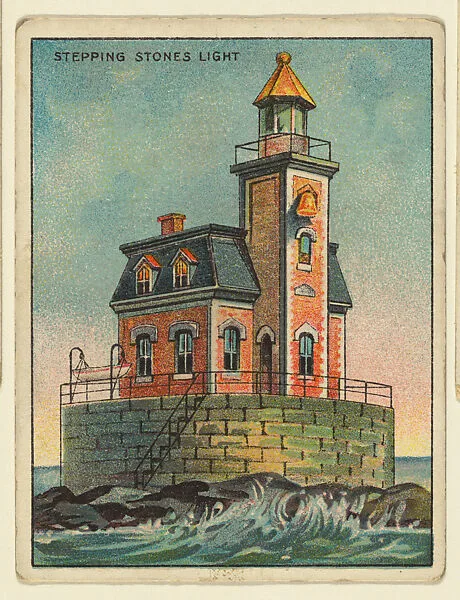 Stepping Stones Light, from the "Lighthouse Series" (T77), issued with Hassan Cigarettes by the American Tobacco Company — American Tobacco Company