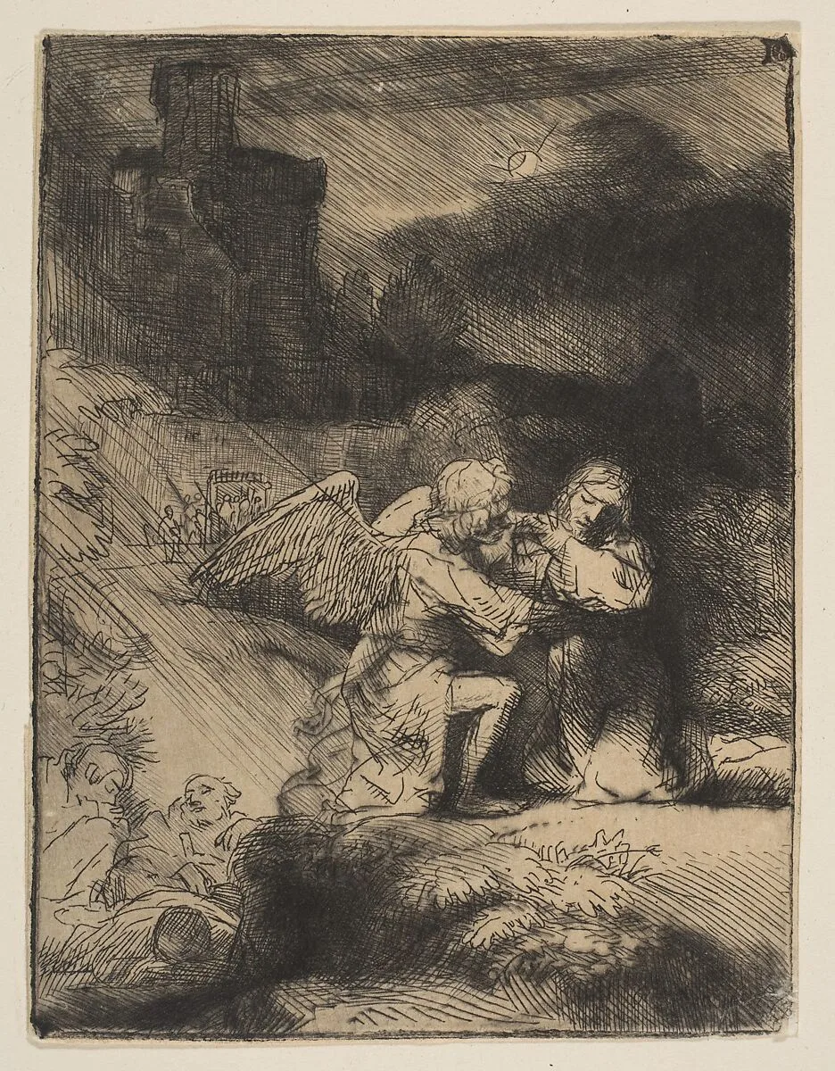 The Agony in the Garden — Rembrandt (Rembrandt van Rijn)