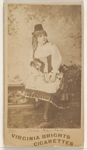 Card 721, Miss Randall, from the Actors and Actresses series (N45, Type 1) for Virginia Brights Cigarettes