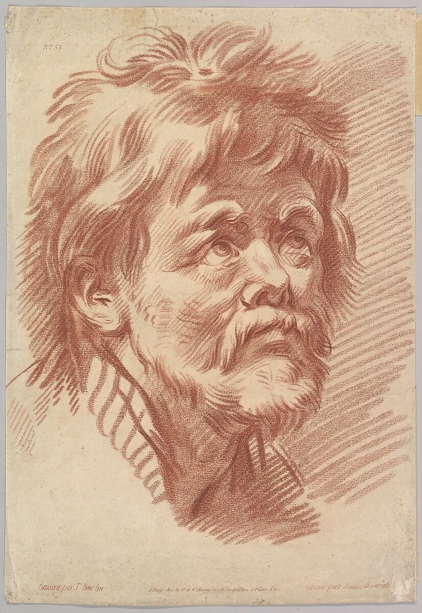 Head of an Old Man — Louis Marin Bonnet|François Boucher