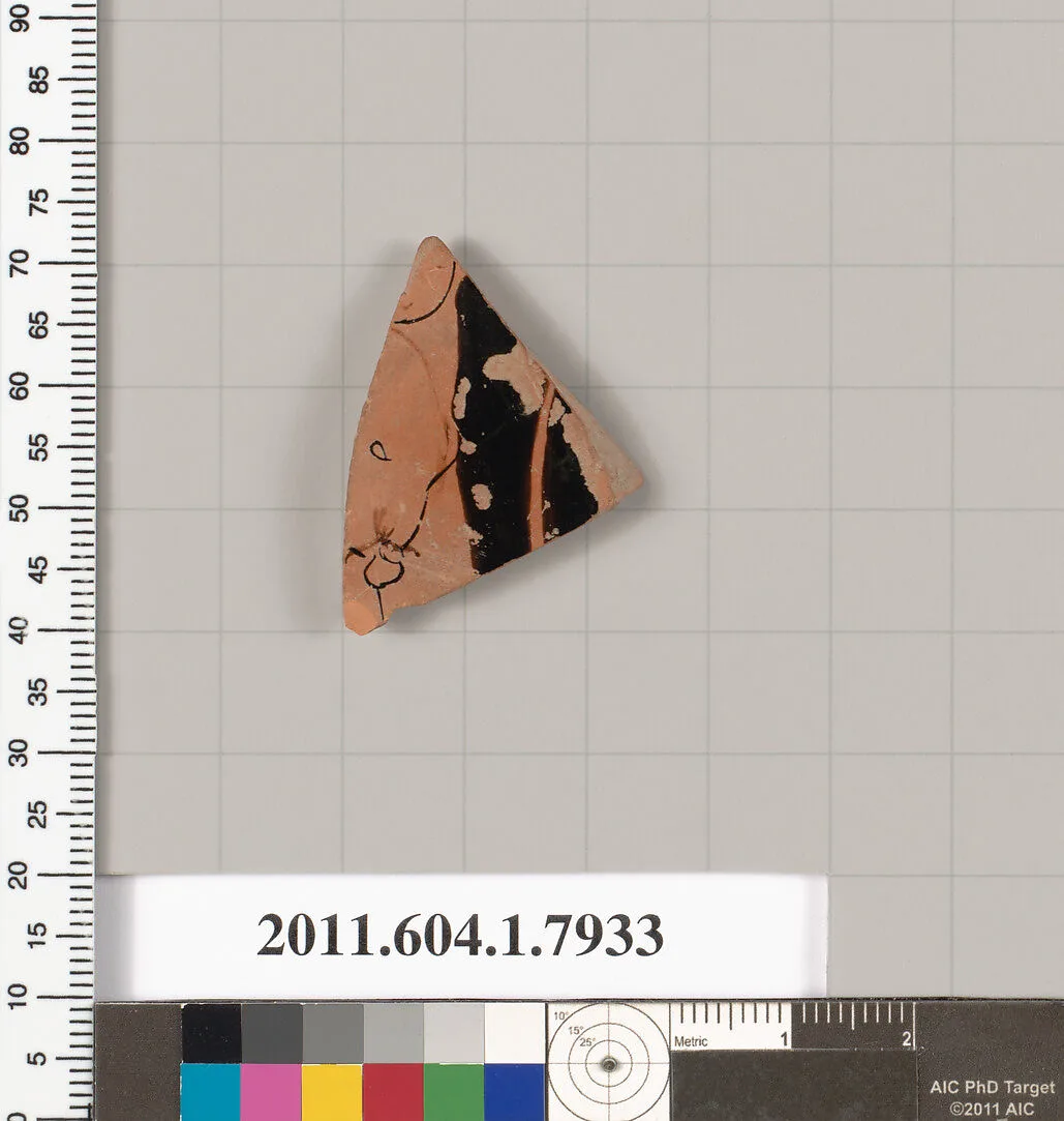 Terracotta fragment of a kylix (drinking cup) — Unknown