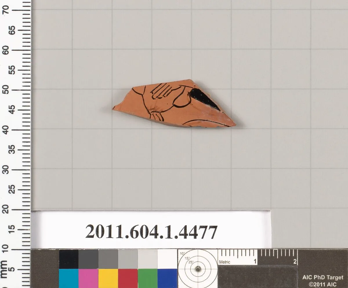 Terracotta fragment of a kylix (drinking cup) — Unknown