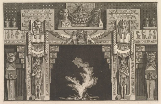 Chimneypiece in the Egyptian style, from Diverse Maniere d'adornare i cammini (...) (Different Ways of ornamenting chimneypieces and all other parts of houses)