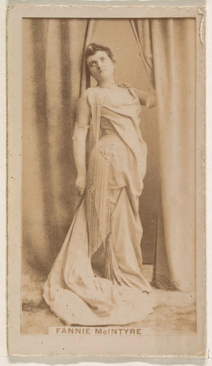 Fannie McIntyre, from the Actresses series (N245) issued by Kinney Brothers to promote Sweet Caporal Cigarettes — Kinney Brothers Tobacco Company