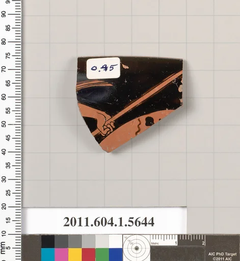 Terracotta rim fragment of a kylix (drinking cup)