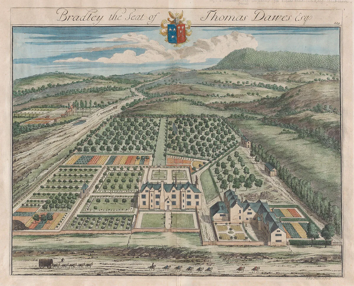 Bradley, The Seat of Thomas Dawes, plate 449 from "The Ancient and Present State of Gloucestershire" — Johannes Kip|Thomas Dawes