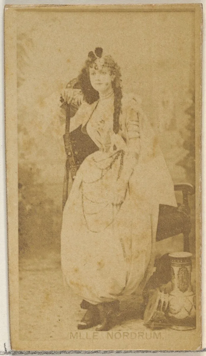 Mlle. Nordrum, from the Actors and Actresses series (N45, Type 8) for Virginia Brights Cigarettes — Allen & Ginter