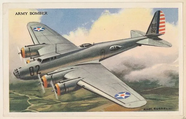 Army Bomber, bakery card from the National Defense series (D59), issued by Bell Bakeries, Inc. — Bell Bakeries, Inc.