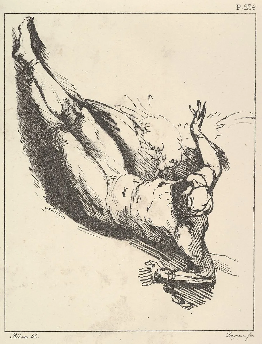 Prometheus chained, two pendentives and an egyptian Saint Marie, bound in Monuments des Arts du Dessin, volume 3, plate 234 — Amaury Duval|Brunet|Jules Dagneau|Jusepe de Ribera (called Lo Spagnoletto)|Alonso Cano|baron Dominique Vivant Denon
