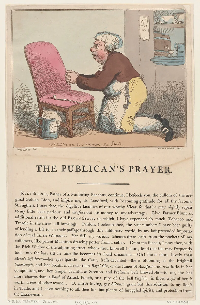 The Publican's Prayer — George Murgatroyd Woodward|Edward Spragg|Thomas Rowlandson