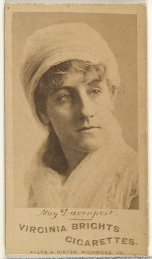 May Davenport, from the Actors and Actresses series (N45, Type 1) for Virginia Brights Cigarettes
