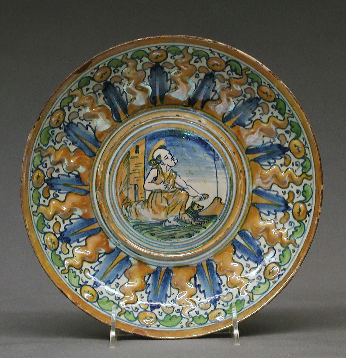Bowl with St. Jerome and lion in a landscape — Unknown