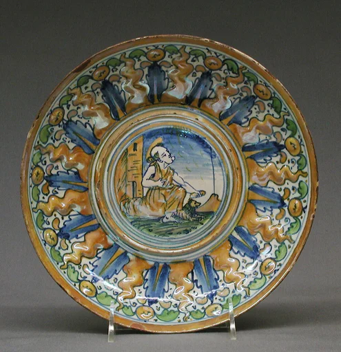 Bowl with St. Jerome and lion in a landscape