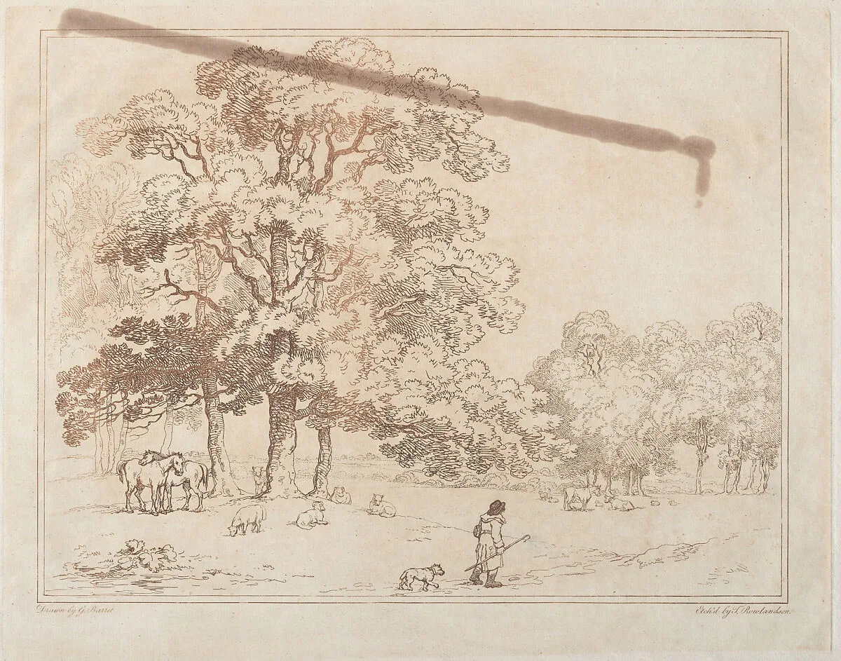 A Park Landscape — George Barret, the elder|Thomas Rowlandson