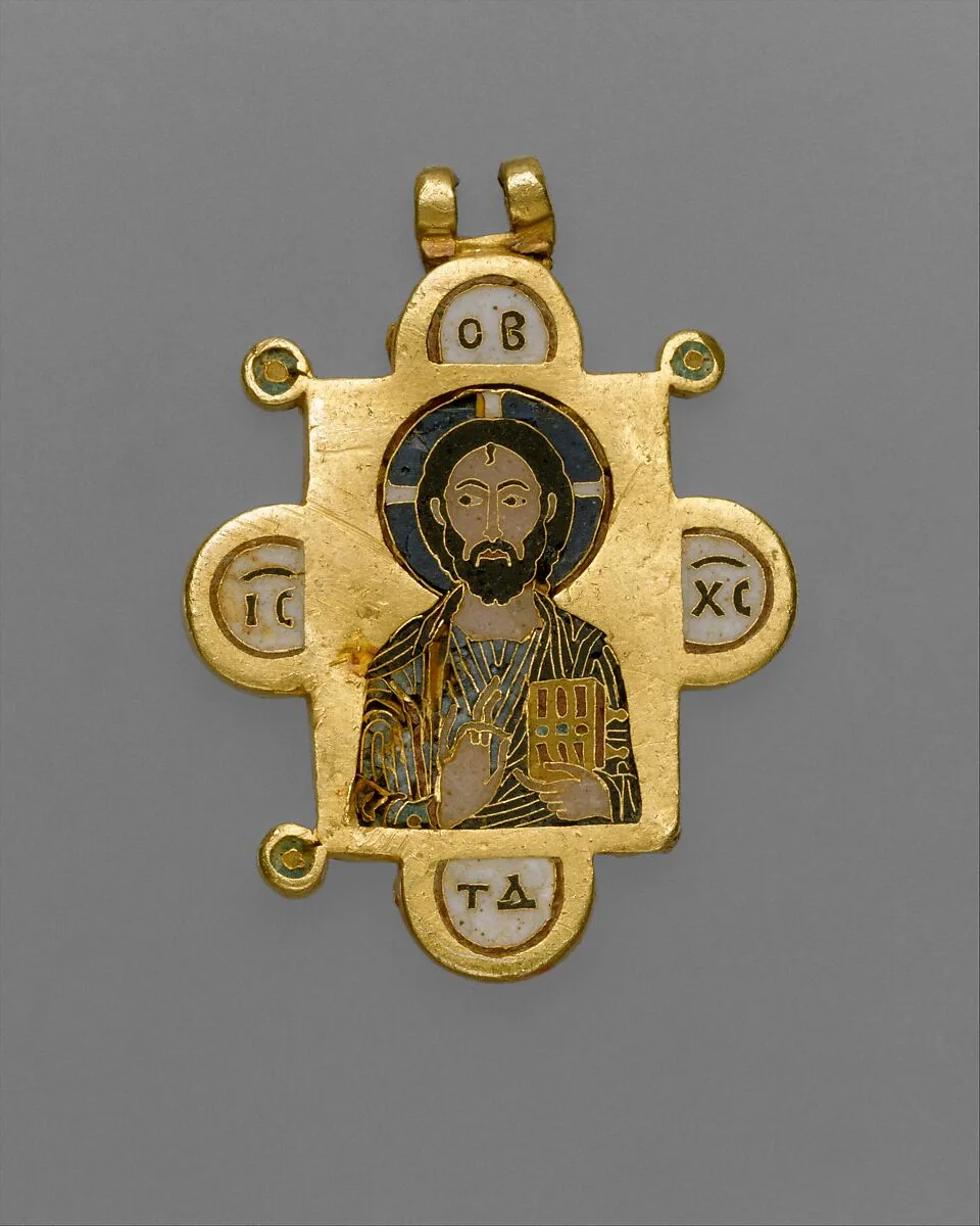 Double-Sided Pendant Icon with the Virgin and Christ Pantokrator — Unknown