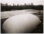 [Renovations at the Metropolitan Museum as seen from the roof]