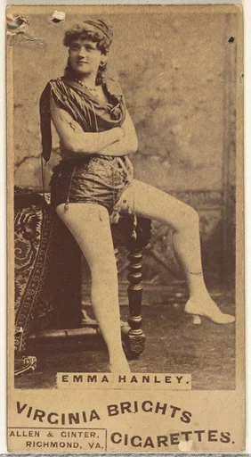 Emma Hanley, from the Actors and Actresses series (N45, Type 1) for Virginia Brights Cigarettes