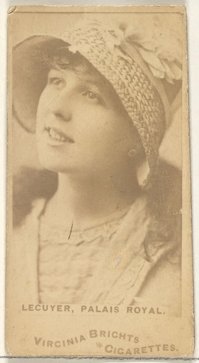 Lecuyer, Palais Royal, from the Actors and Actresses series (N45, Type 1) for Virginia Brights Cigarettes — Allen & Ginter